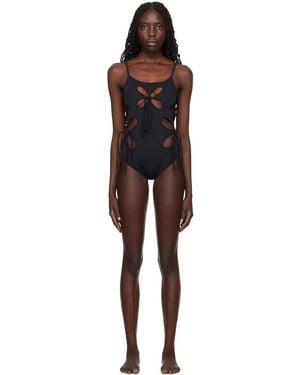 JKim Chilla Elongated Petal Swimsuit - Black