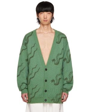 Lu'u Dan グリーン モヘア Serpent カーディガン