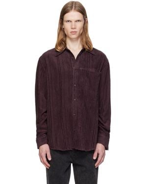 MMIC Burgundy Drape Shirt - Purple