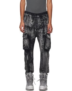 Boris Bidjan Saberi 11 ブラック P21B デニム カーゴパンツ