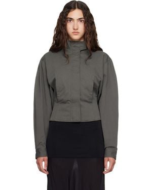 Belle Anna Khaki Globo Jacket - Grey