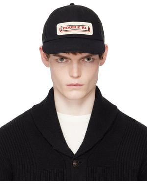 RRL Logo-Patch Denim Trucker Cap - Black