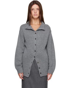 R2W Anthea Wool Cash Button Cardigan - Grey