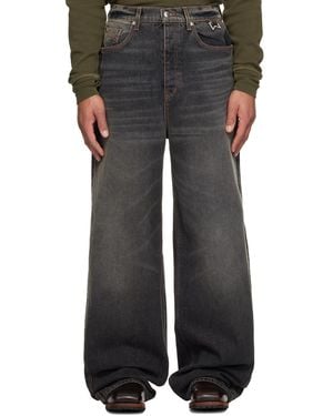 Rhude Wide Leg Traxedo Jeans - Black