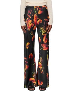 SILK LAUNDRY Bias Cut Lounge Trousers - Red