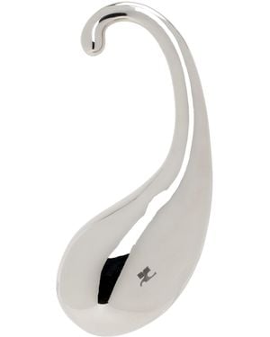 Courreges Drop Metallic Single Ear Cuff - White