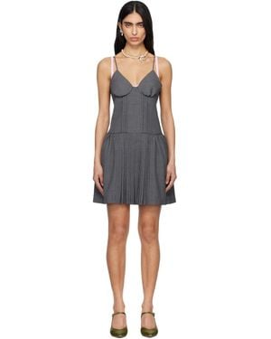 ShuShu/Tong Tuck Detail Bustier Slip Minidress - Black