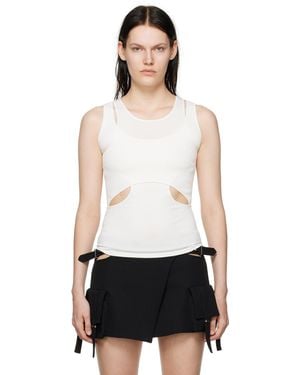 Dion Lee ホワイト Interlink タンクトップ