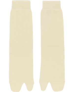Maison Margiela オフホワイト Tabi ソックス - ナチュラル