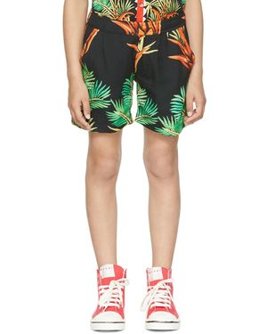 Endless Joy キッズ｜Ssense限定 ブラック Date Palm ショートパンツ - グリーン