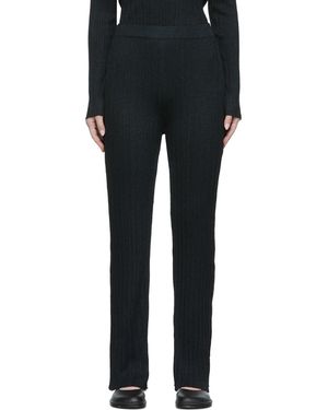DRAE Rib Glitter Trousers - Black