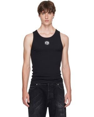 Vetements Biker Cross Logo Tank Top - Black