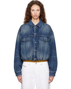 DIESEL Elasticated Denim Trucker Jacket - Blue