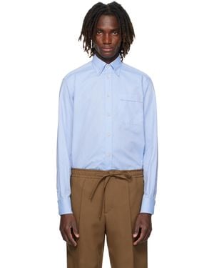 Valentino Vlogo Embroidered Cotton Shirt - Blue