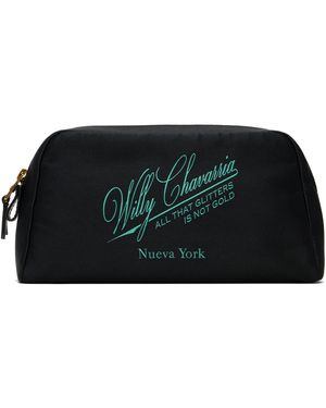 Willy Chavarria Label Wash Pouch - Black