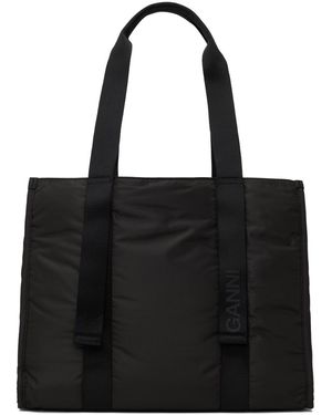 Ganni Black Medium Tech Tote