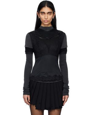 Balenciaga Layered Top - Black