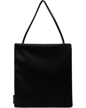 Loulou de Saison Anthea Satin Day Tote - Black