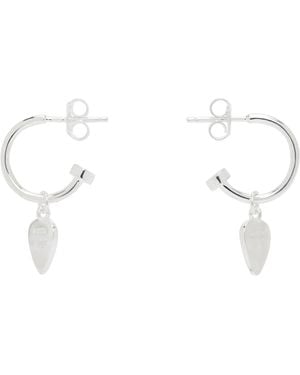 Stolen Girlfriends Club Guitar Pic Anchor Earrings - White