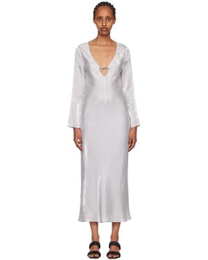 Third Form Robe Midi Coupée Sur Le Biais Untamed Argentée - Noir