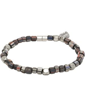 Paul Smith 'Artist Stripe' Beaded Bracelet - Black