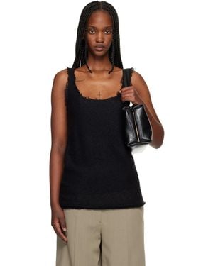 TOTEME Mohair Knit Tank Top - Black