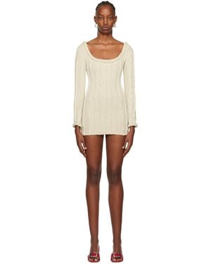 Helenamanzano Braided 3D Stripe Minidress - Black