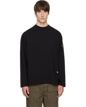 Moncler Re-Icon Cotton Jersey Long Sleeve T-Shirt - Black