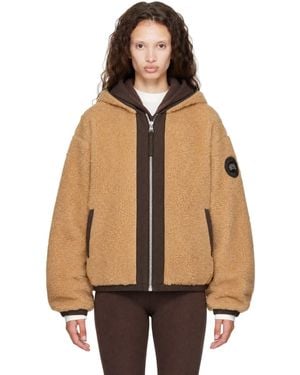 Canada Goose Alberni Fleece Reversible Bomber Jacket - Brown