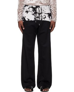 Dries Van Noten Printed Joggers - Black