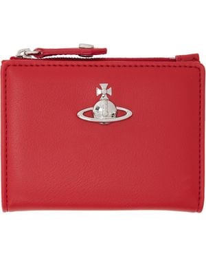 Vivienne Westwood Slim Flap Card Holder - Red