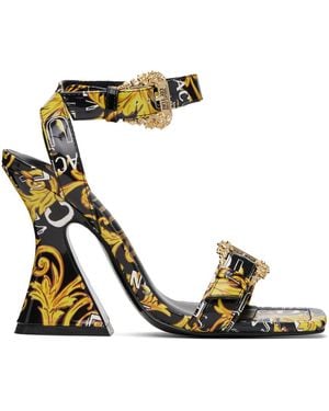 Versace Jeans Couture Black Kirsten Heeled Sandals