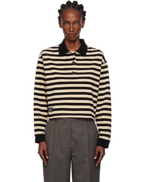 mfpen Cropped Fractured Polo - Black