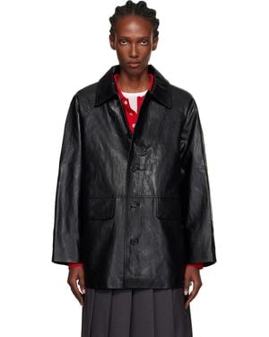 DUNST Lily Faux-Leather Half Jacket - Black