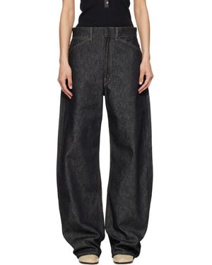 Lemaire High Waisted Curved Jeans - Black