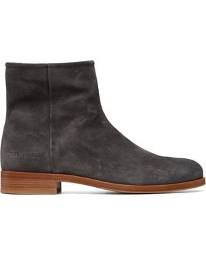 Common Projects Zipper Suede Boots - Black