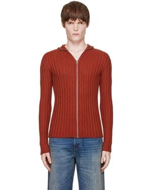 Acne Studios Zip-Up Hoodie - Red