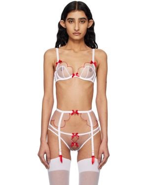 Agent Provocateur ホワイト＆レッド Lorna ブラ - マルチカラー