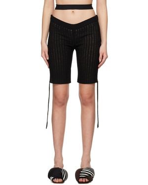 ANDREADAMO Andreādamo Floating Rib Shorts - Black