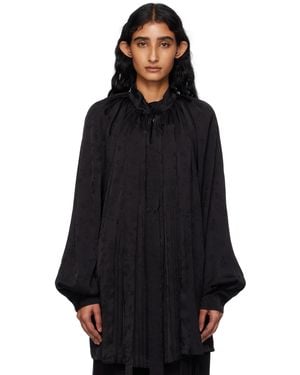 Ann Demeulemeester Likki Comfort Pleated Shirt - Black