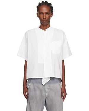 Y's Yohji Yamamoto N-Half Sleeve Box Shirt - White