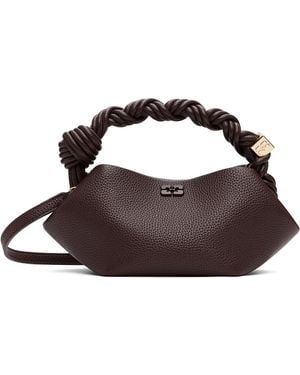 Ganni Grained Mini Bou Bag - Brown