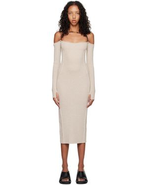 ワンピース Light brown la robe Sierra a bretelles midi dress Beige Les Classiques 'La robe Sierra bretelles' Midi Dress