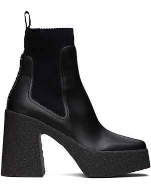 Stella McCartney Skyla Heeled Sock Chelsea Boots - Black