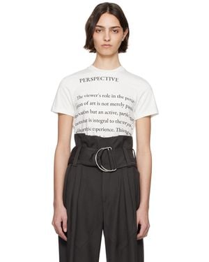 JW Anderson ホワイト Text Print Tシャツ - ブラック