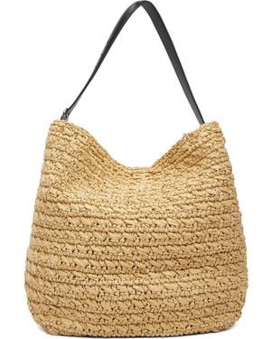 TOTEME Belted Paper Raffia Tote - Metallic
