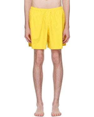 Acne Studios Yellow Reflective Tape Swim Shorts