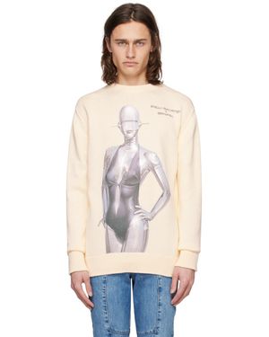 Stella McCartney Pull blanc cassé à logo brodé - sorayama - Noir