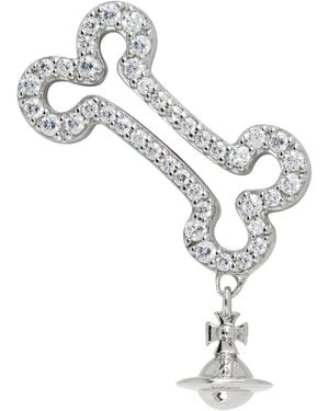 Vivienne Westwood Lyndon Bone Stud Single Earring - White