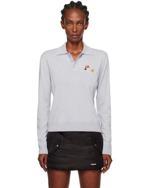 we11done Double Patched Knit Polo - Black